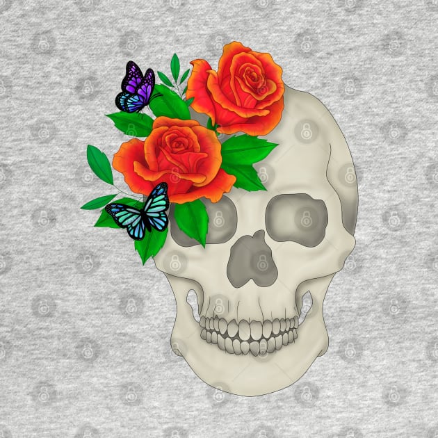 Skull and Roses by ShutterStudios